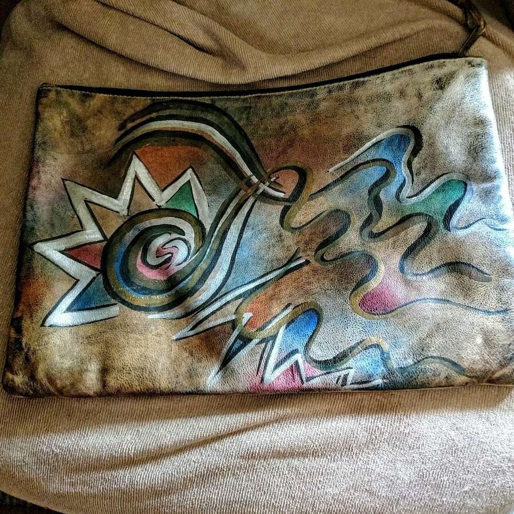 Anushka Handpainted Portfolio Handbag